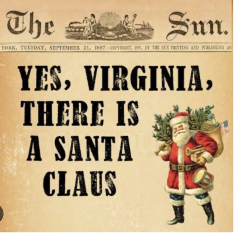 YES VIRGINIA….THERE IS A SANTA CLAUS